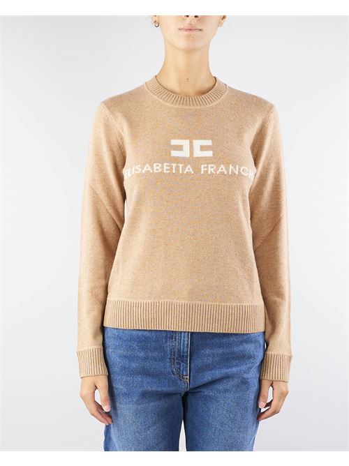 Pullover in misto cashmere con logo Elisabetta Franchi ELISABETTA FRANCHI | Maglia | MK64S46E2CP2